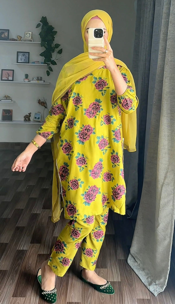 Gulaab printed 2 pc