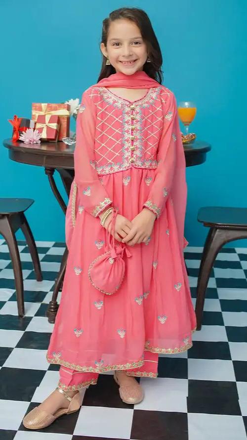 Blush- Linen Embroidered 2 Pc